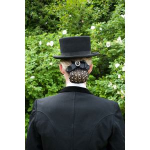 Hairnet with Stones and Brooch