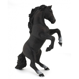 Papo black prancing horse
