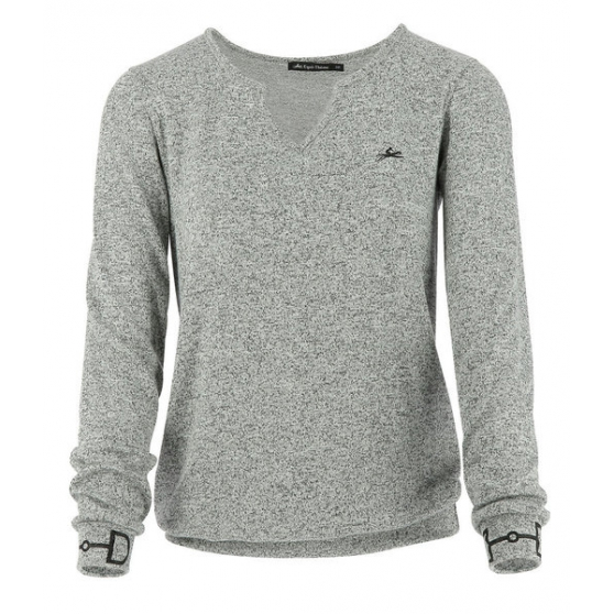 Pull fin EQUITHÈME Mors, manches longues - Femme