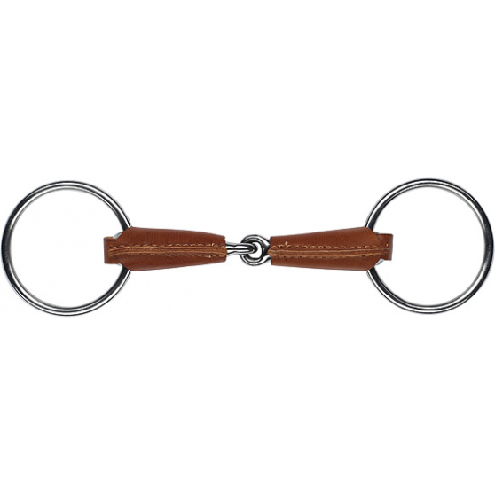 Feeling Leather covered ring snaffle