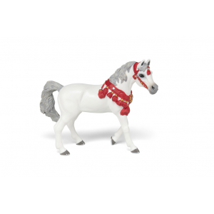 Papo White Arabian horse in parade dress