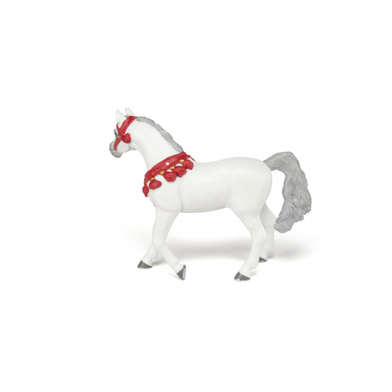 Papo White Arabian horse in parade dress