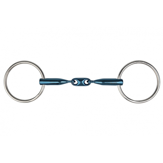 Metalab Eco Blue double jointed Ring Snaffle