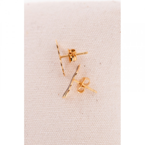 Boucles d'oreilles Pénélope Signature dorées/noires