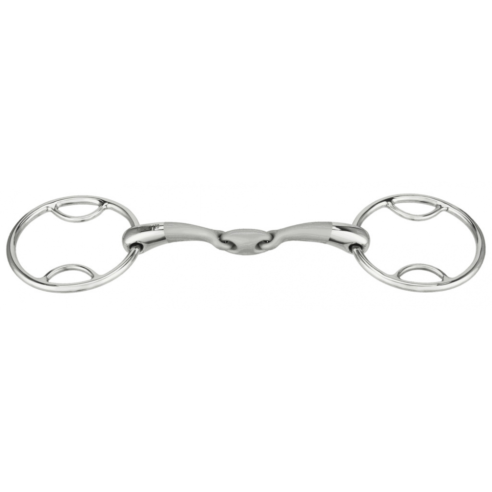Sprenger Satinox double jointed 2-Ring loops Snaffle Bit