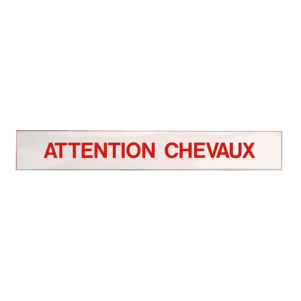 Panneau autocollant "Attention Chevaux"