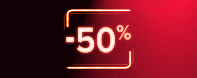 All your items on sale at 50% off 